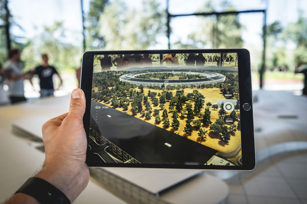Projet urbain en réalité augmentée sur une tablette